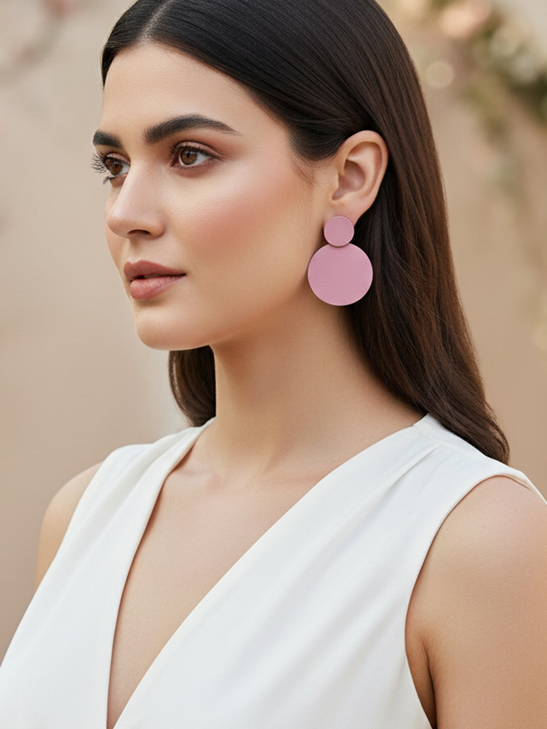 Bohey by KARATCART Party Pink Dangler Earrings for Women