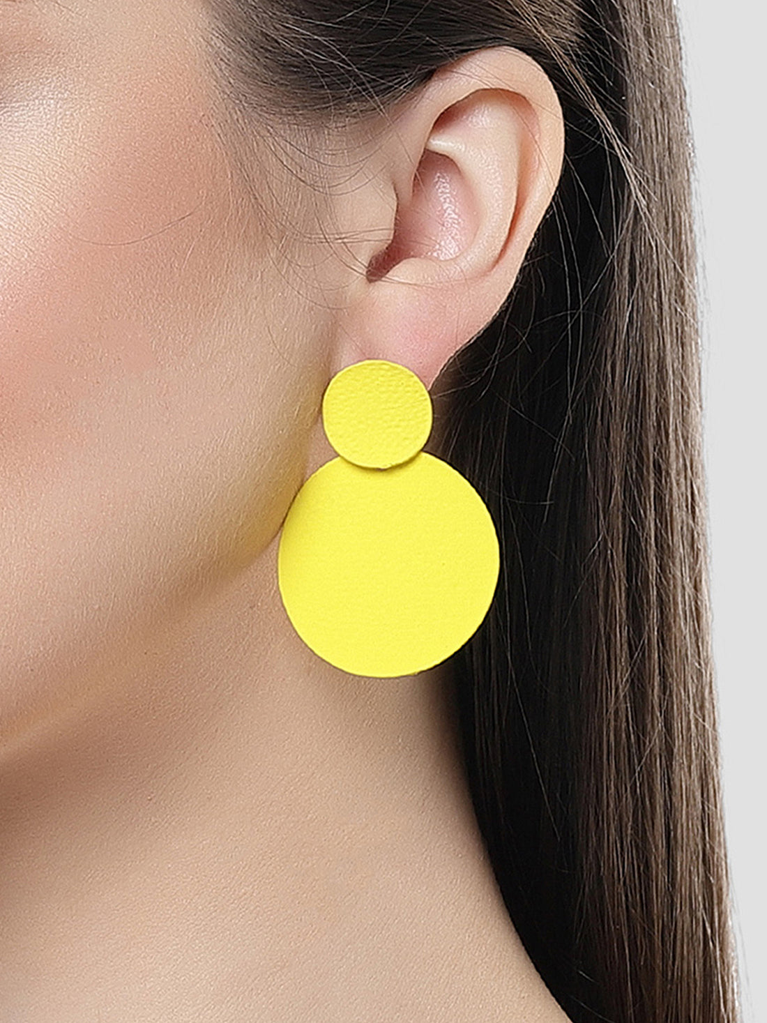 Bohey by KARATCART Yellow Dangler Earrings for Women