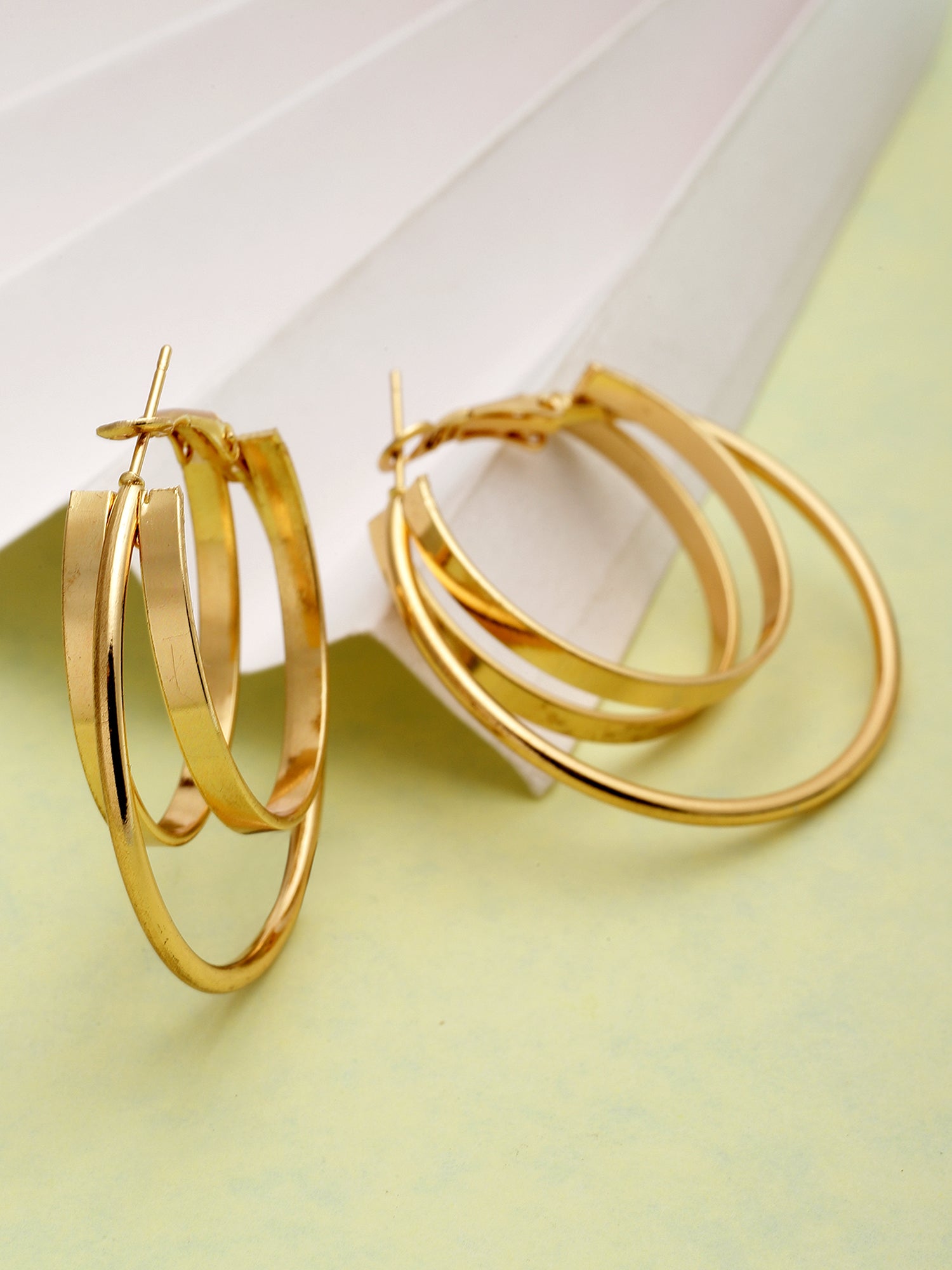 Bohey by KARATCART Gold Plated Hoop Gold Earrings for Women
