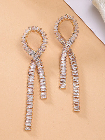 Bohey by KARATCART Gold-Plated Contemporary Gold Drop Earrings for Women