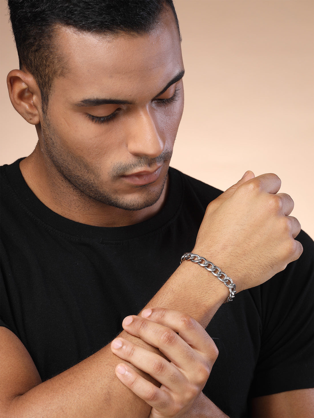 Bohey by KARATCART Men Leather Multistrand Wraparound Bracelet