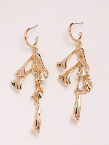 Bohey by KARATCART Gold Plated Drop Earrings for Women
