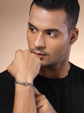 Bohey by KARATCART Men Leather Multistrand Wraparound Bracelet