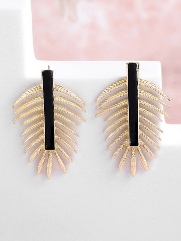 Bohey by KARATCART Gold Plated Stud Earrings for Women