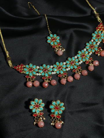 Kundan Multi Choker Necklace Set
