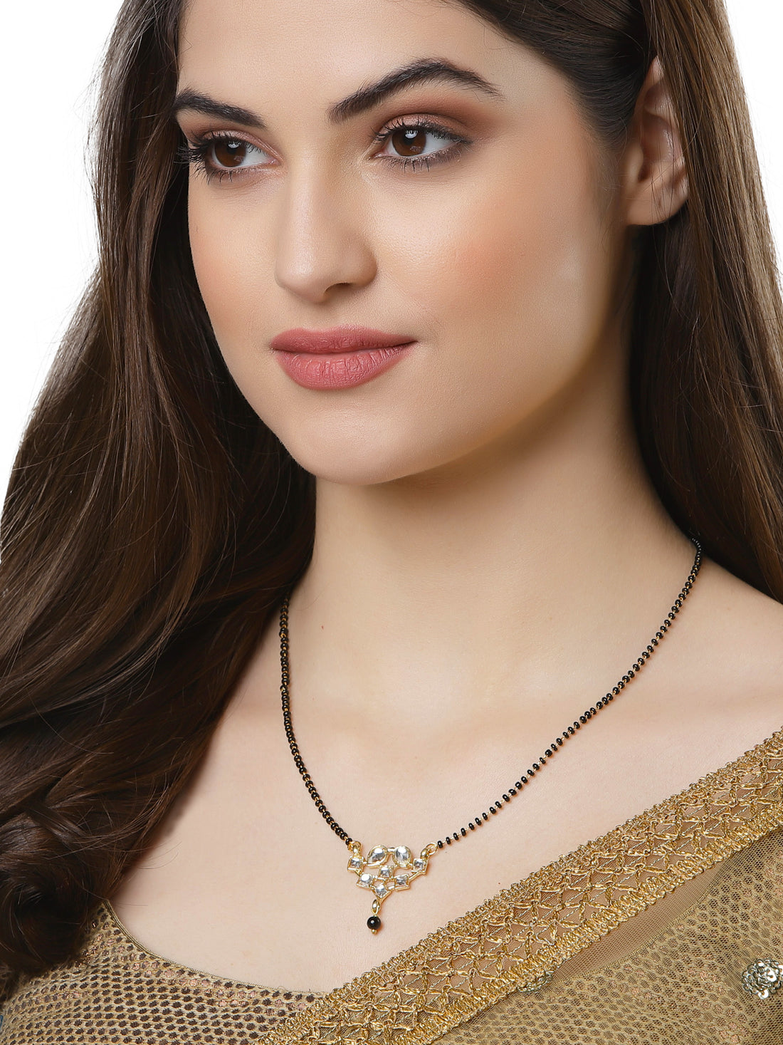 Gold Plated Kundan Studded Mangalsutra