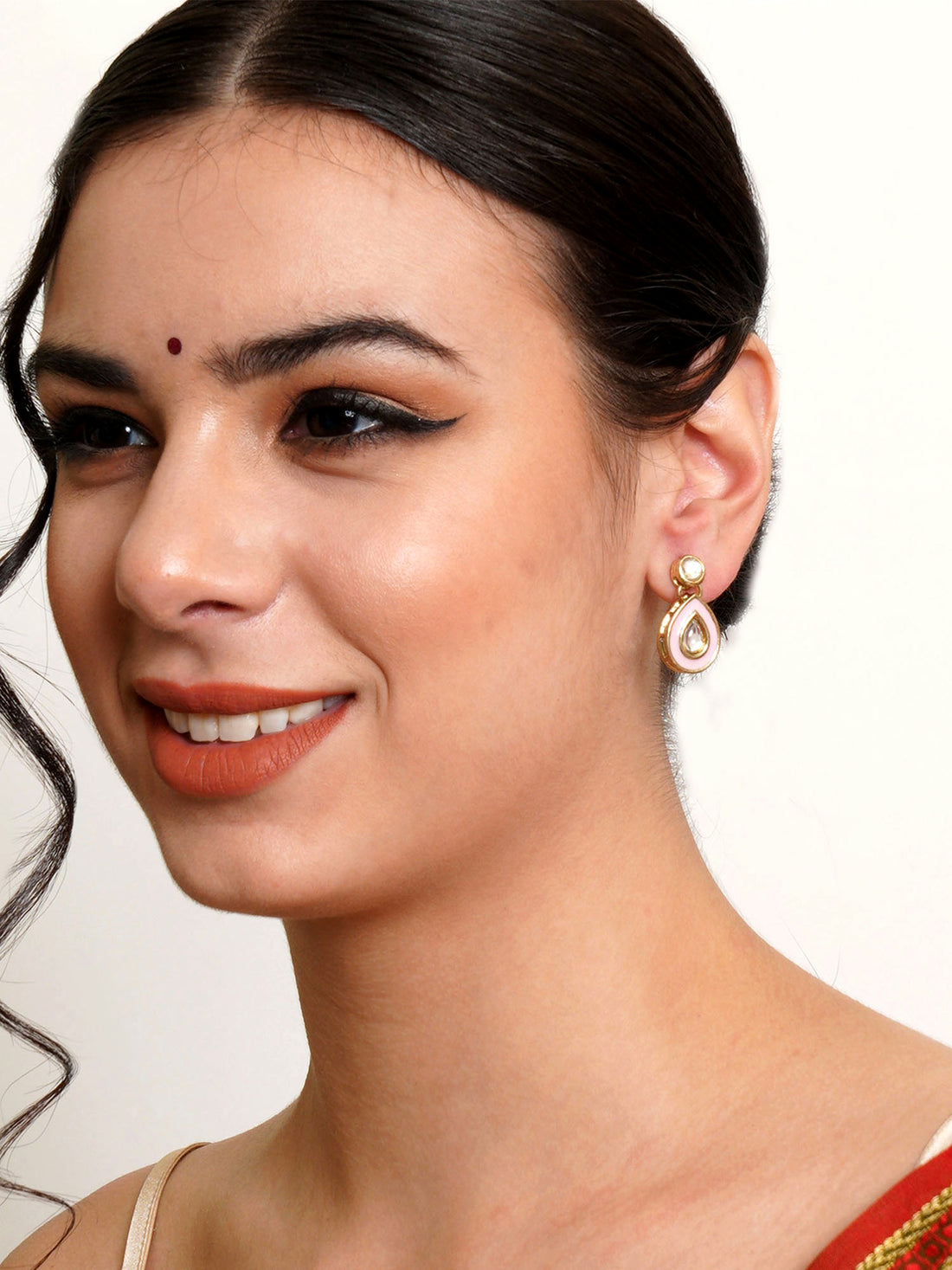Karatcart Set of 4 Handcrafted Kundan Earrings Combo for Women