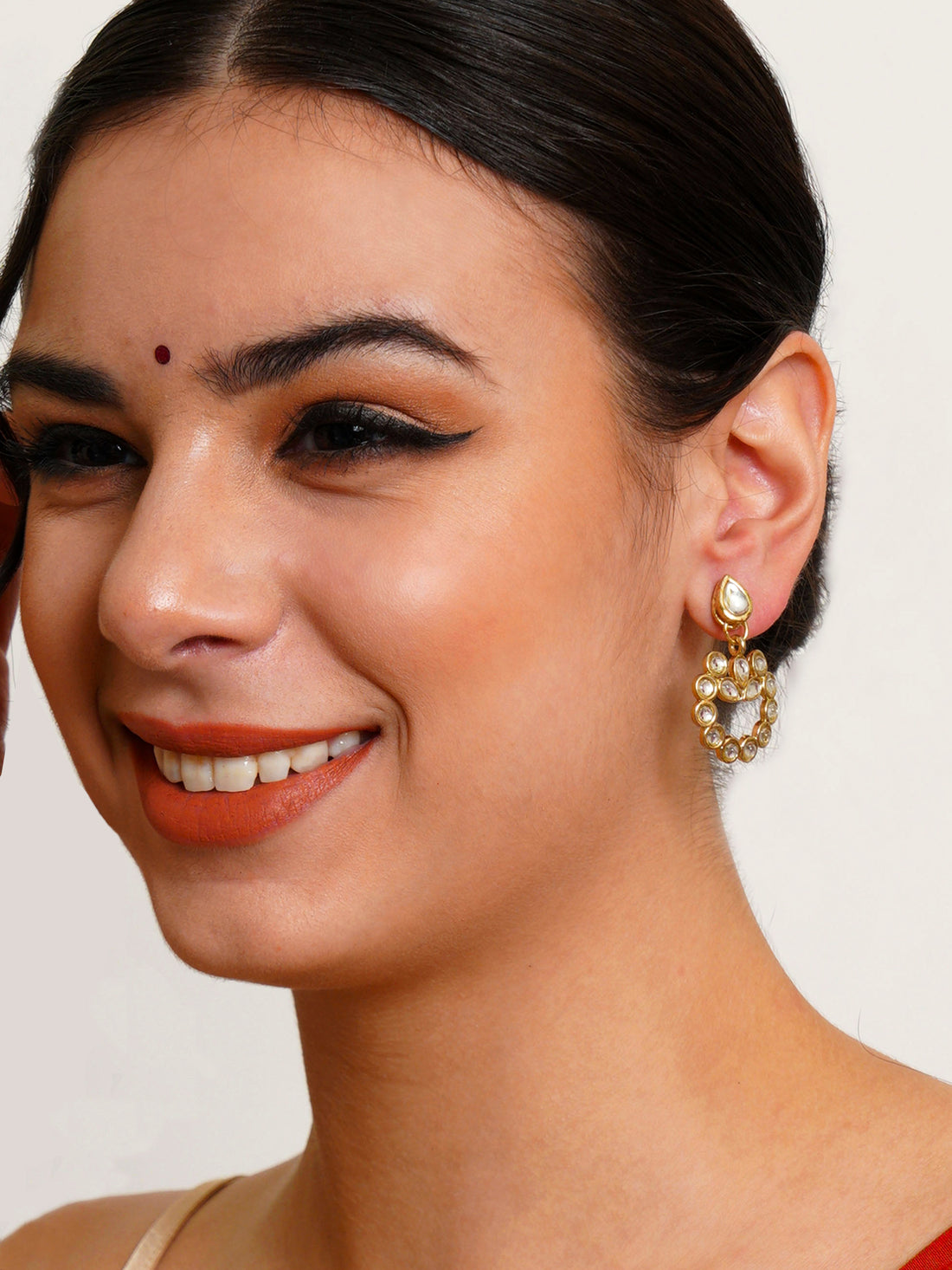 Karatcart Set of 4 Handcrafted Kundan Earrings Combo for Women