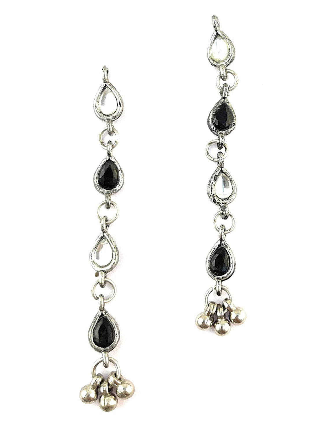 Oxidised Silver Stylish Dangler Earrings