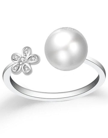 Platinum Plated Elegant Austrian Crystal Adjustable Ring