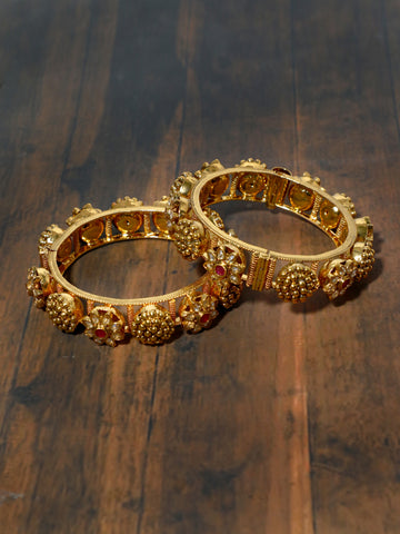 Kundan Gold-Plated Bangle for Women