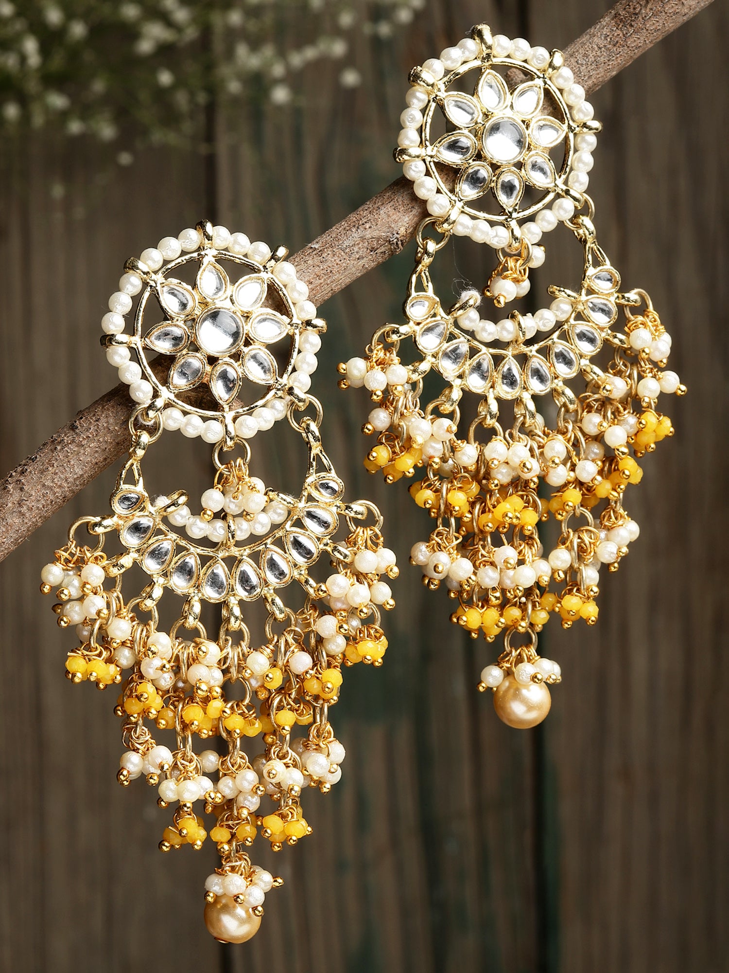 Pearl Earrings Design Latest Earring For Lehenga White Color