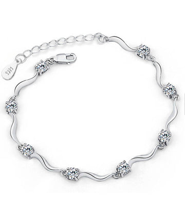 Karatcart Platinum Plated Austrian Crystal Bracelet By Karatcart.com