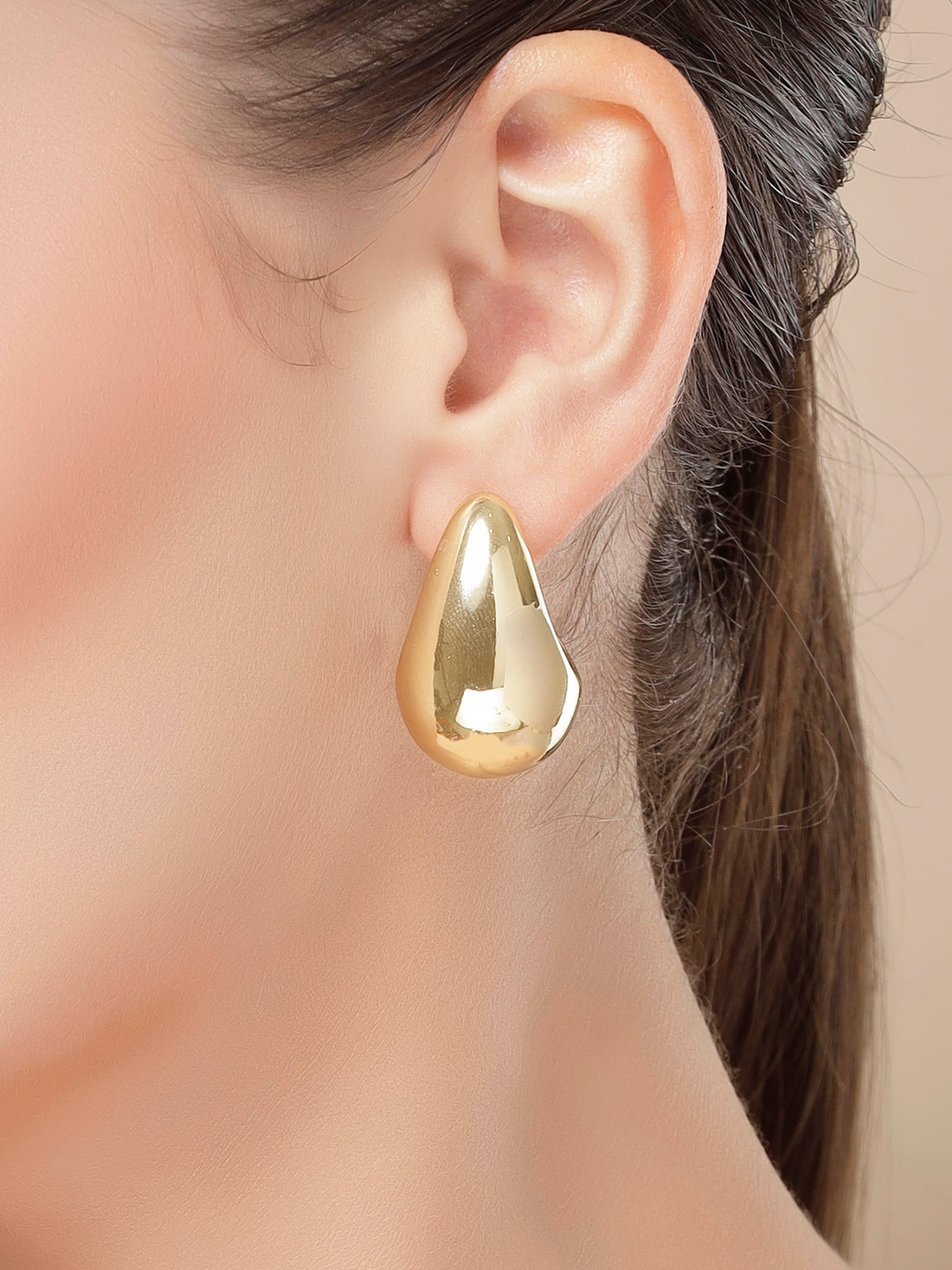 Bohey by KARATCART Gold Plated Drop Shape Earrings for Women