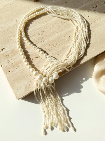 KARATCART Multi Layer Pearl Beaded Necklace for Women