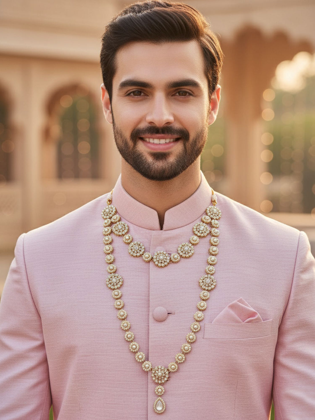 Karatcart Royal Gold-Plated Pearl Studded Kundan Maharaja Haar Necklace