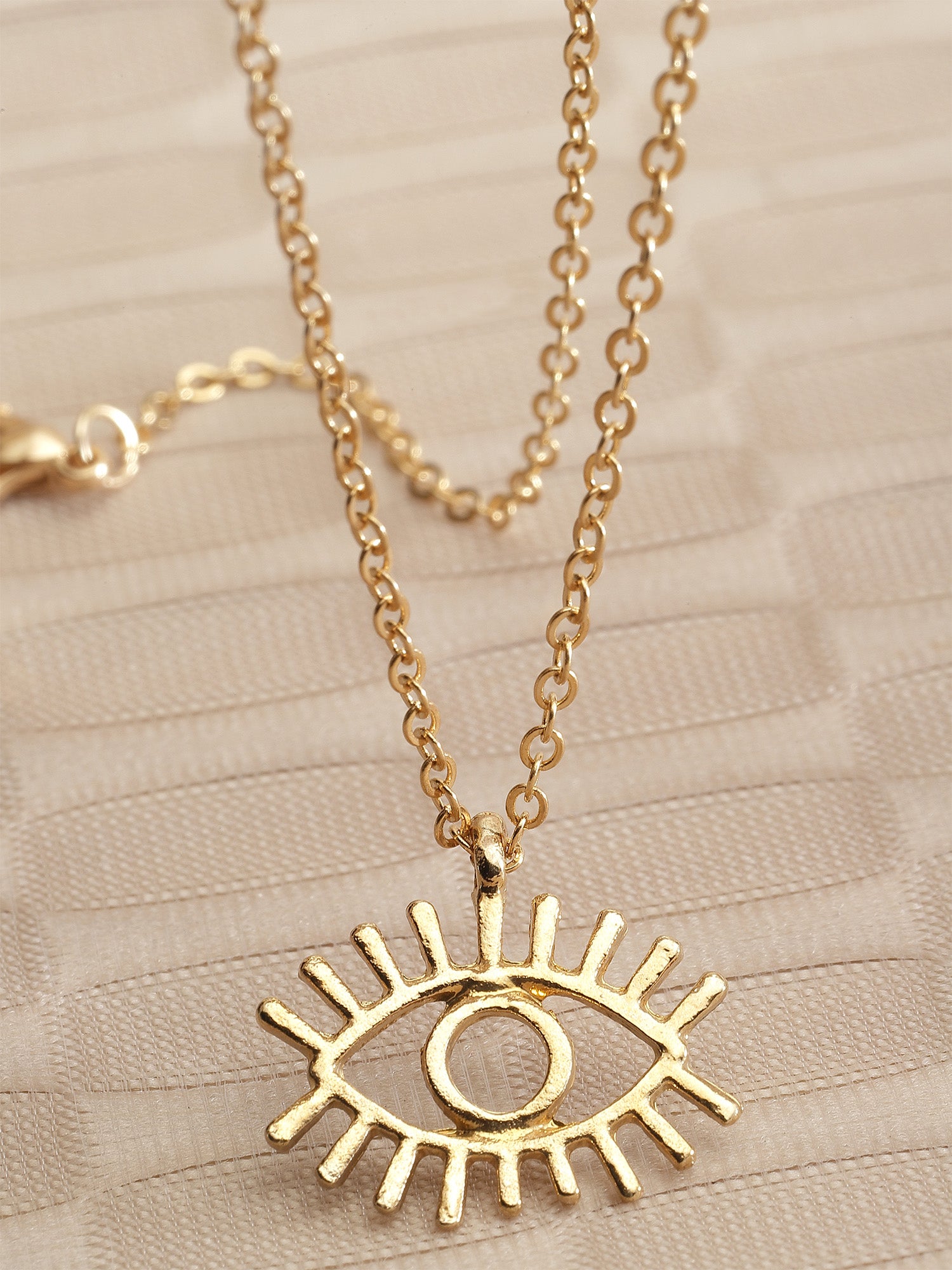 Bohey by KARATCART Gold Plated Evil Eye Protection Pendant for Women