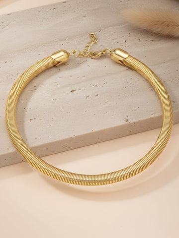 Bohey by KARATCART Gold Plated Omega Chain Necklace for Women