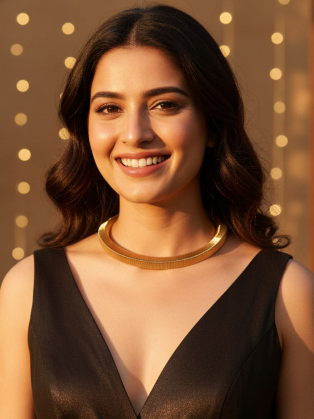 Bohey by KARATCART Gold Plated Omega Chain Necklace for Women