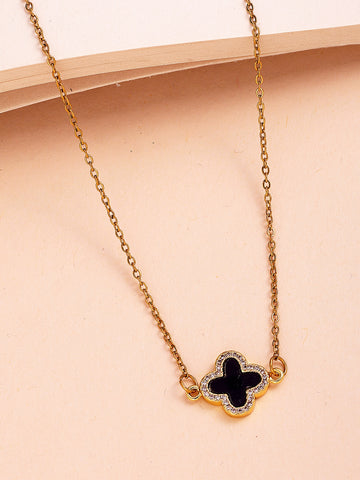 Bohey by KARATCART Trendy Floral Motif and Crystal Pendant for Women