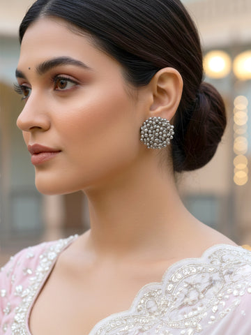 Karatcart Set of 3 Handcrafted Kundan Earrings Combo for Women