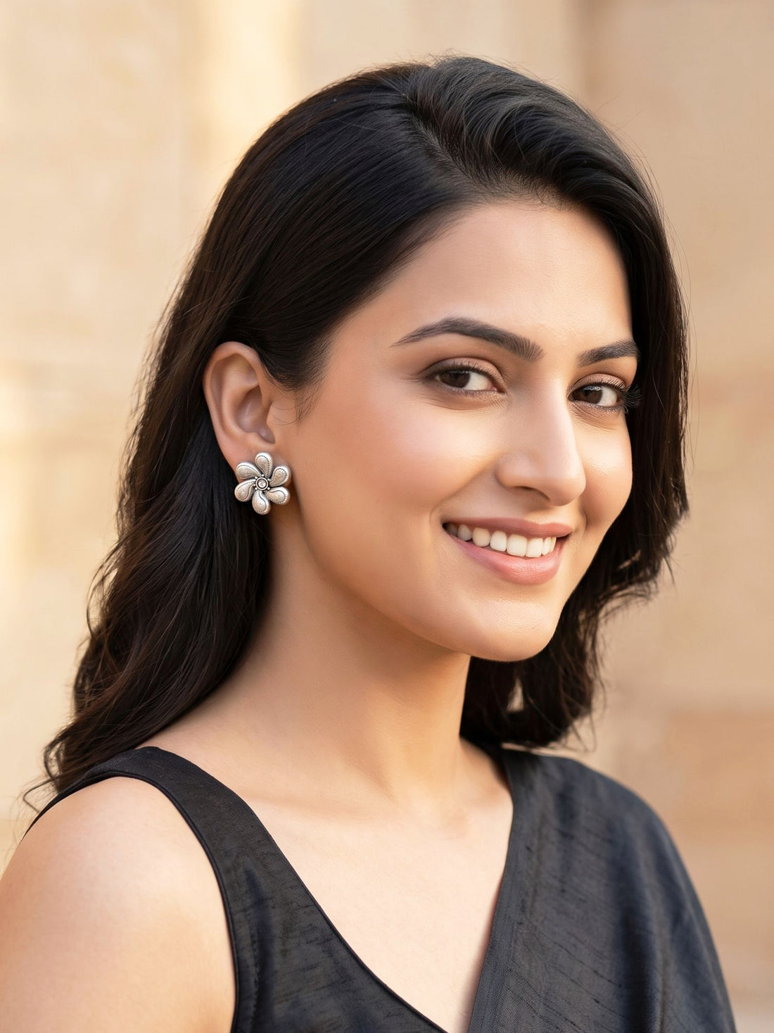 KARATCART Set of 4 Oxidized Silver Earrings Combo for Women, Traditional Ethnic Indian Earrings