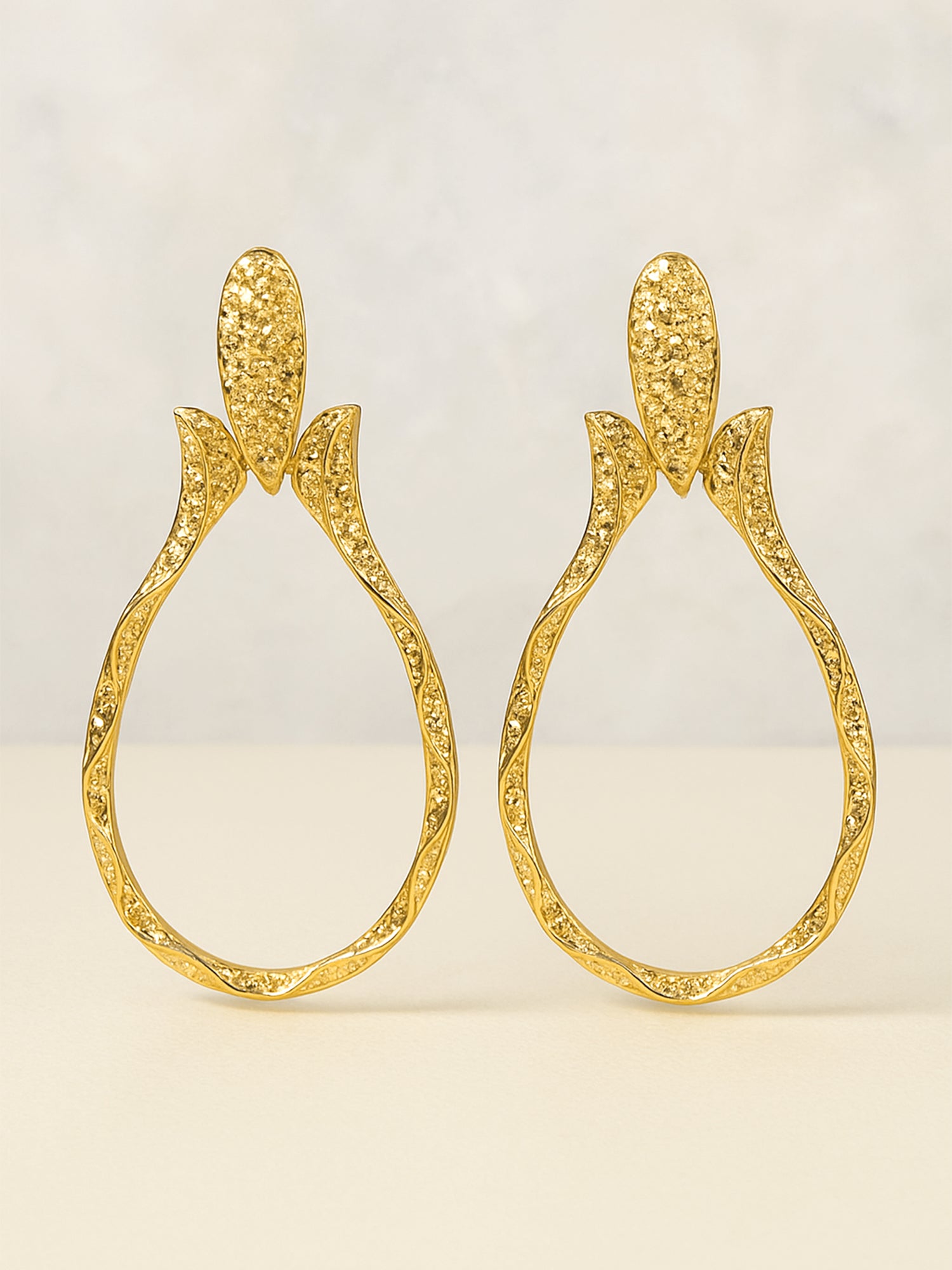 Bohey by KARATCART Gold-Plated Drop Earrings for Women