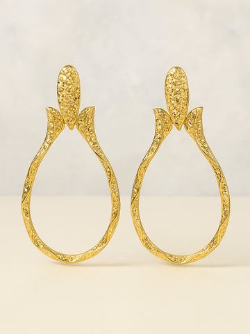 Bohey by KARATCART Gold-Plated Drop Earrings for Women
