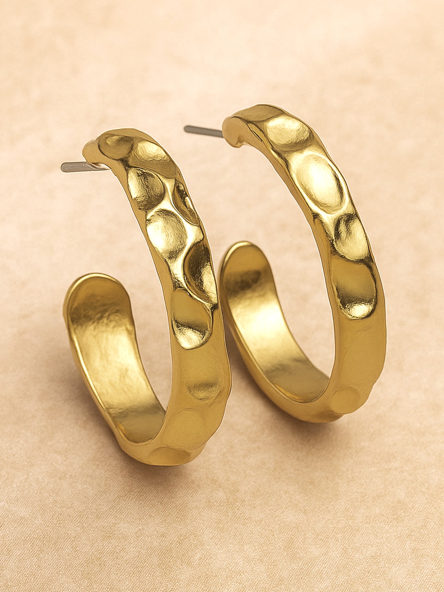 Bohey by KARATCART Gold Plated Asorted Design Contemporary Half Hoop Earrings for Women