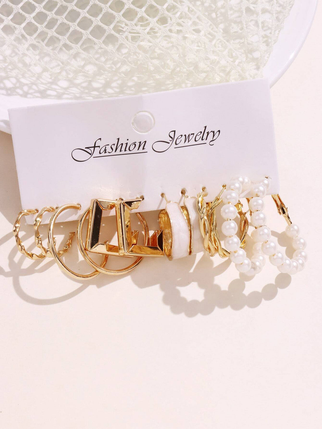 Bohey by KARATCART Combo of 6 Gold Tone Fashion Hoop Earrings for Women