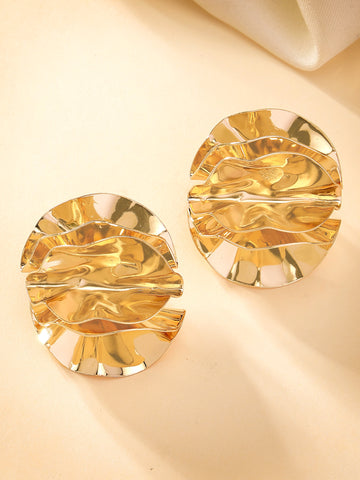 Bohey by KARATCART Gold Plated Contemporary Stud Earrings