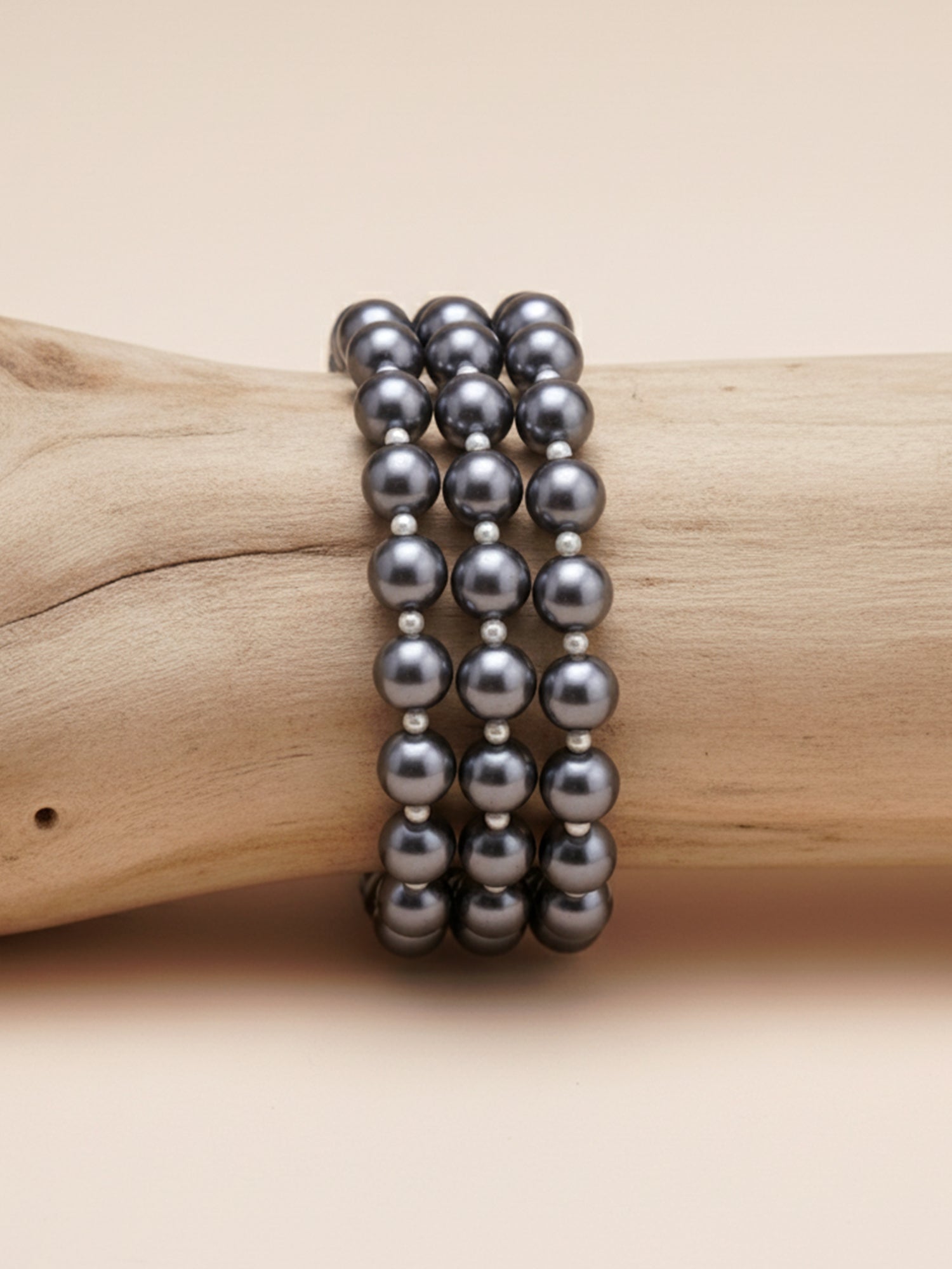 Grey Pearl Beaded Bracelet