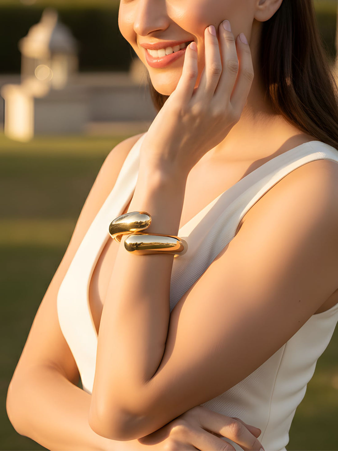 Bohey by KARATCART Gold Plated Designer Kada Bracelet for Women