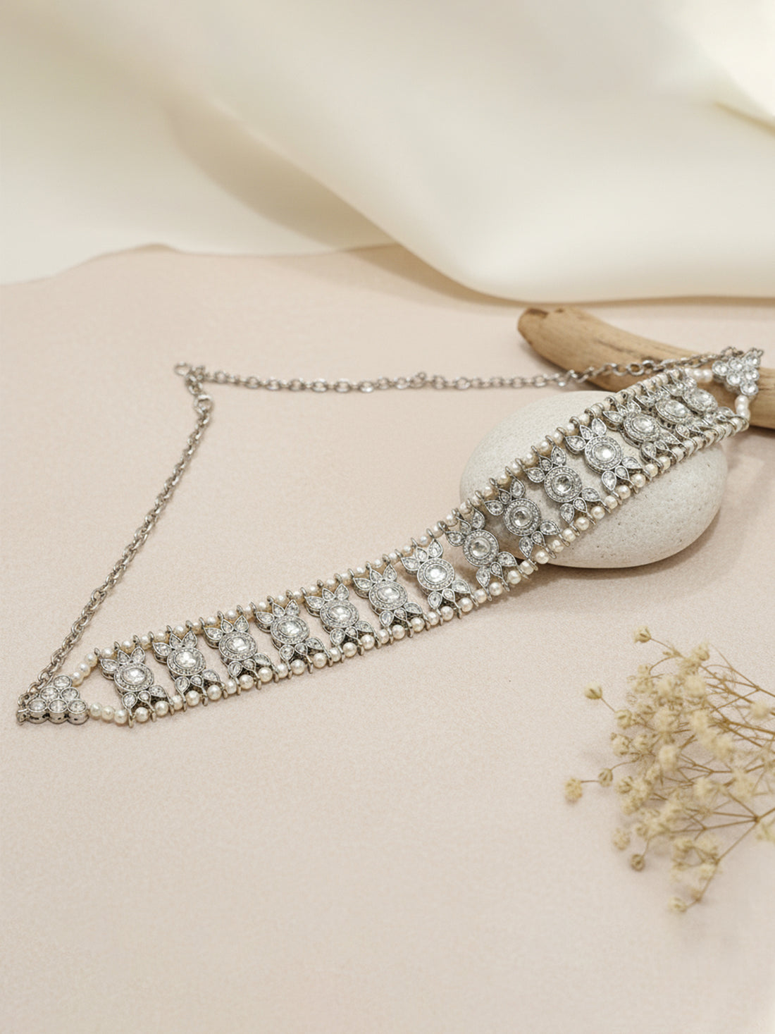 Women Silver-Toned Embellished Hairband