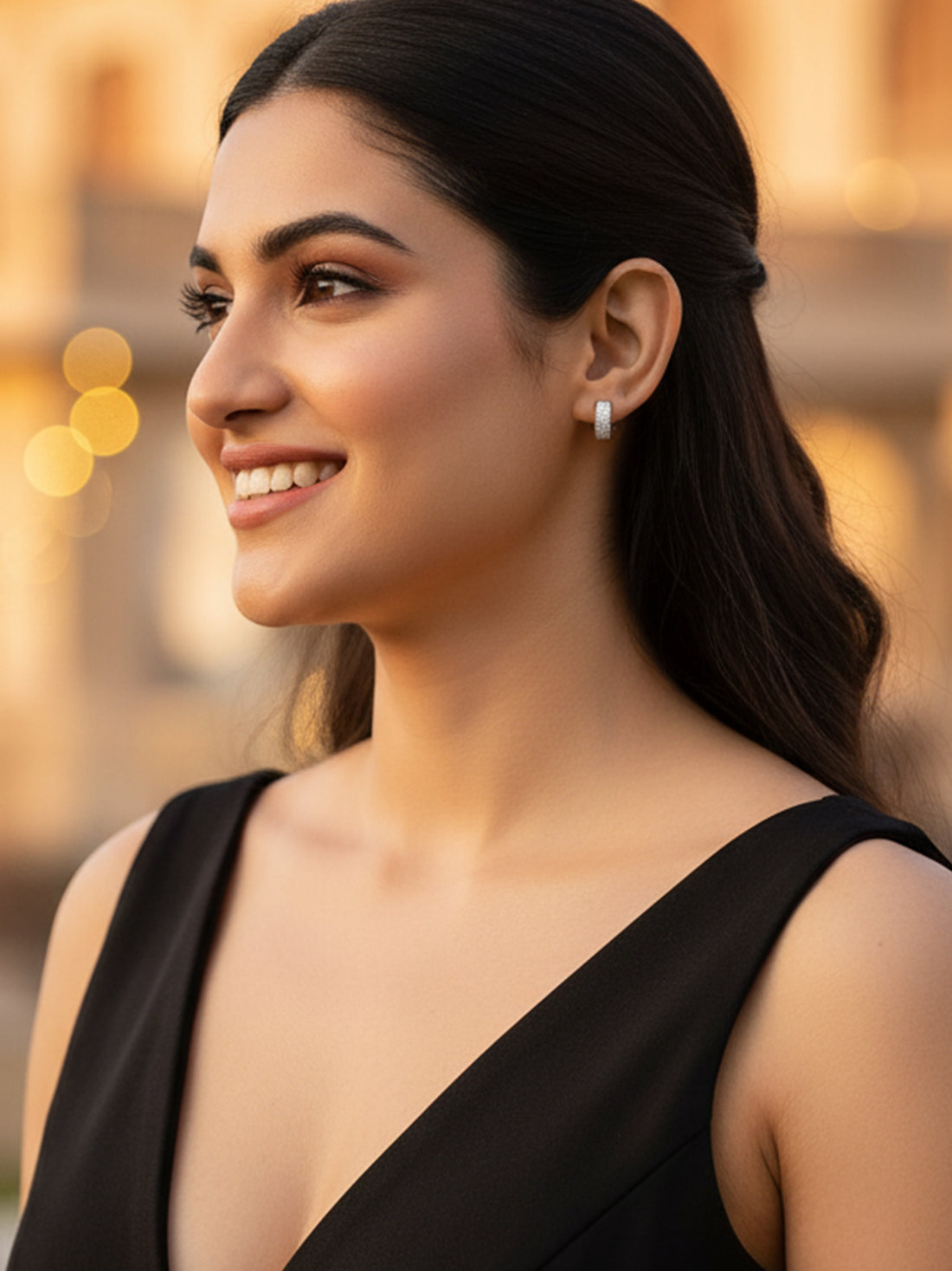 Platinum Plated Austrian Crystal Clip-On Earrings