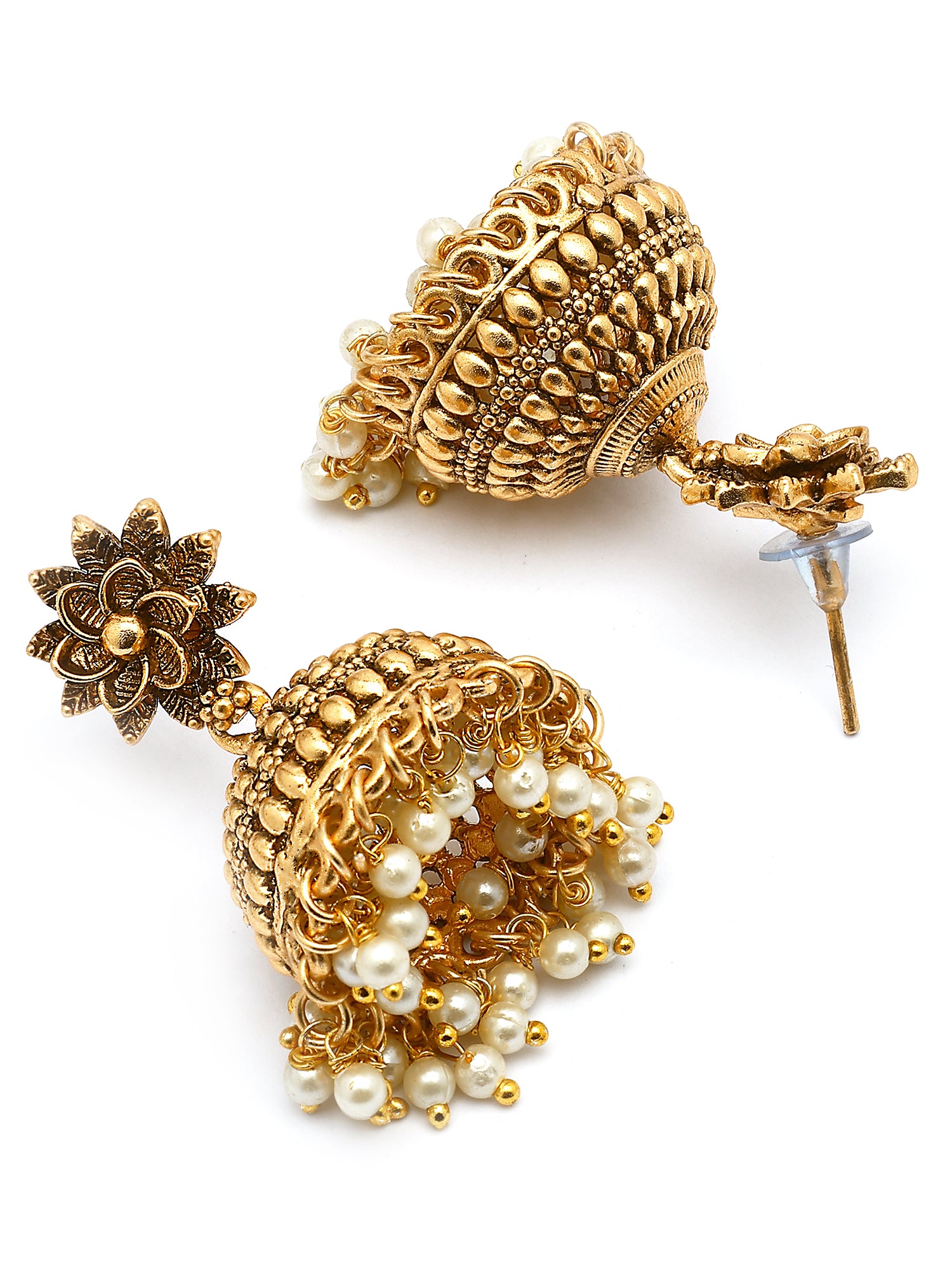 Karatcart Classic Laxmi Mata and Peacock Design Choker Temple Jewellery Set for Women - view 7