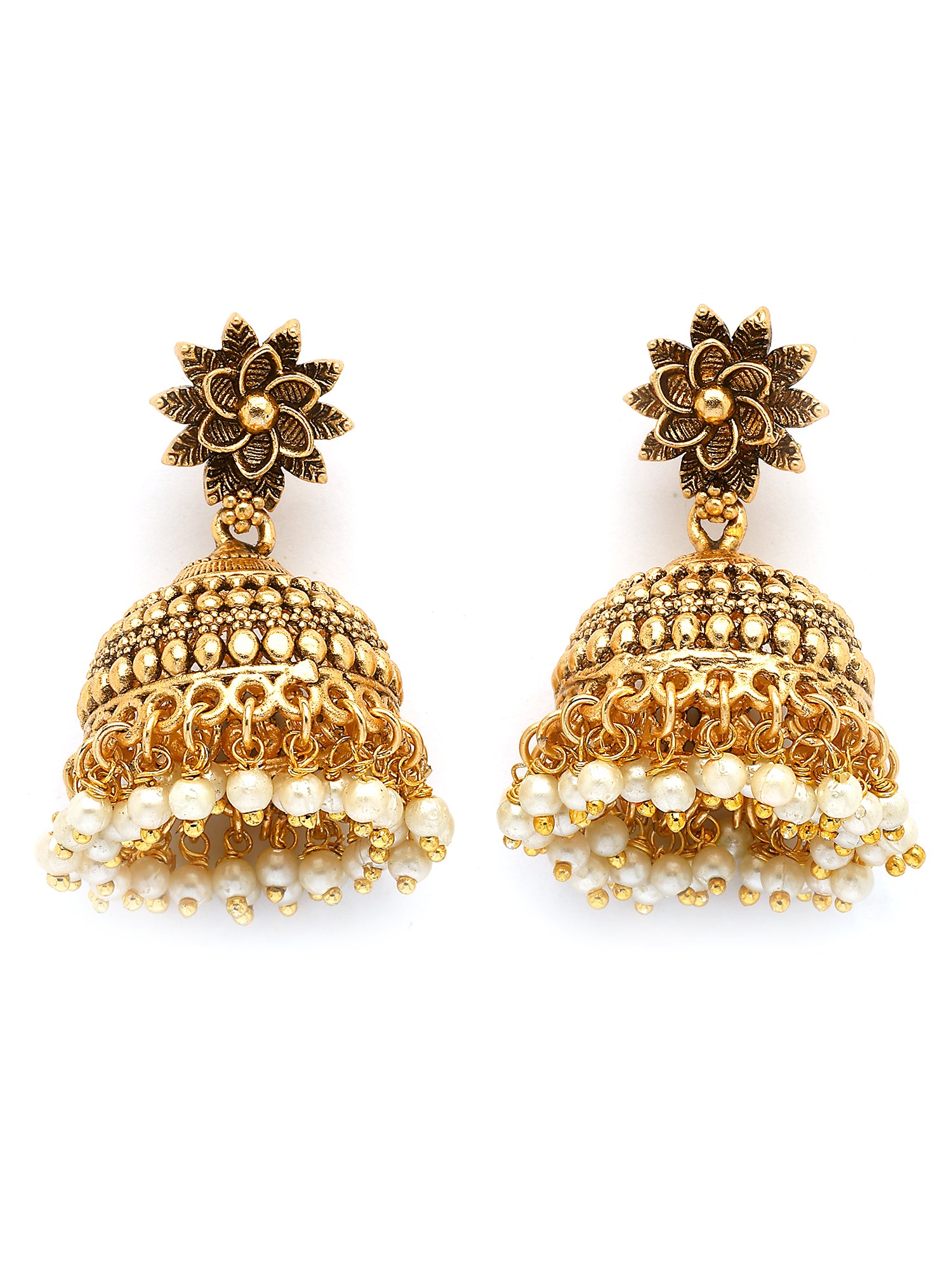 Karatcart Classic Laxmi Mata and Peacock Design Choker Temple Jewellery Set for Women - view 6