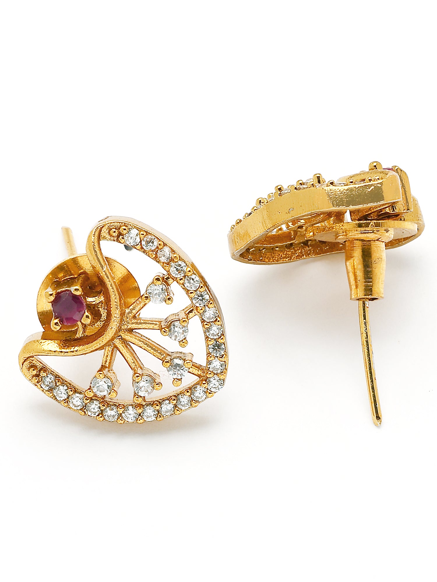 KARATCART Designer Gold-Plated American Diamond Jewellery Set for Women - view 7