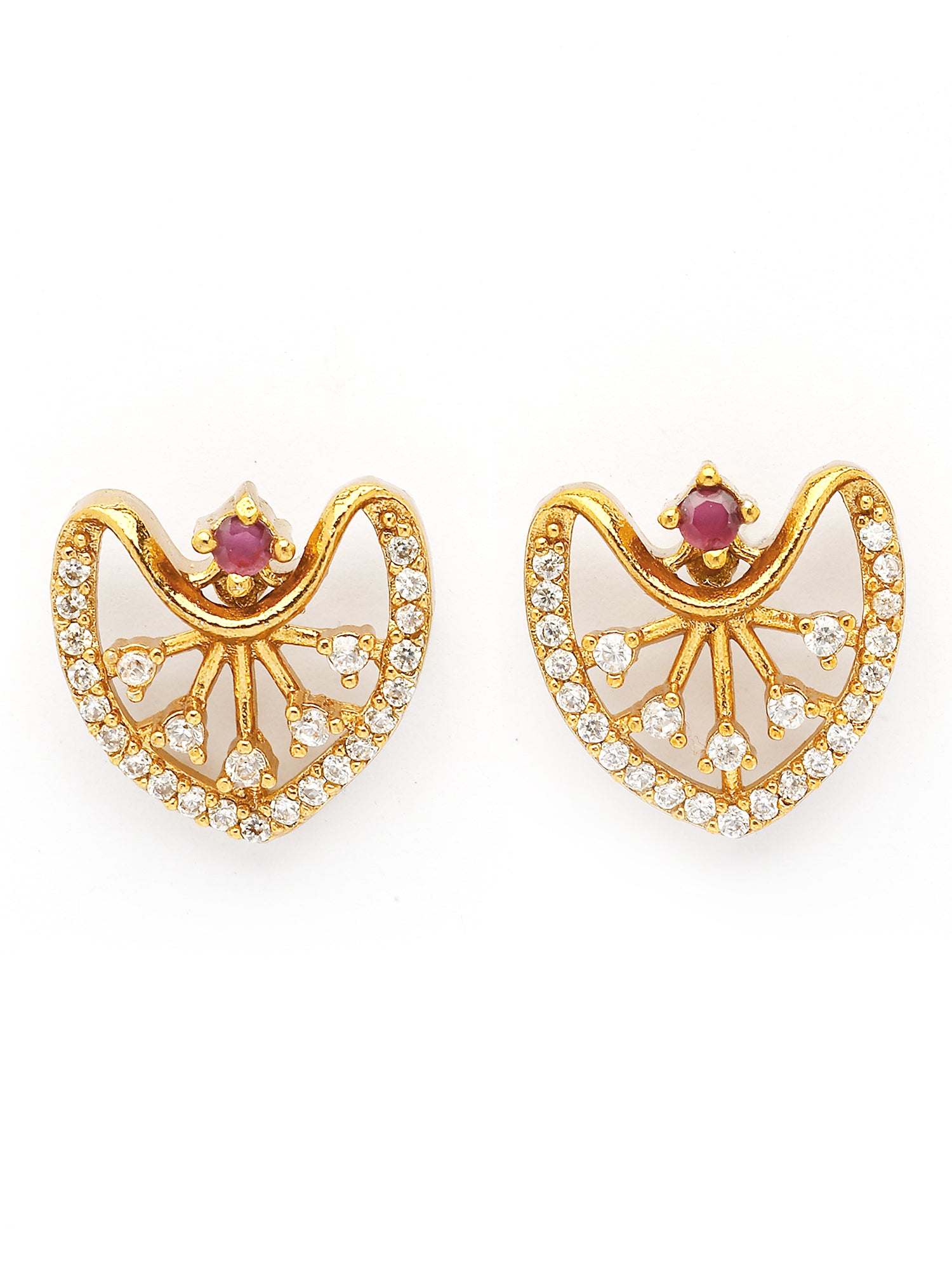 KARATCART Designer Gold-Plated American Diamond Jewellery Set for Women - view 6