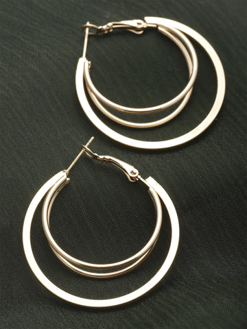 Bohey by KARATCART Gold Plated Large Hoop Earrings for Women