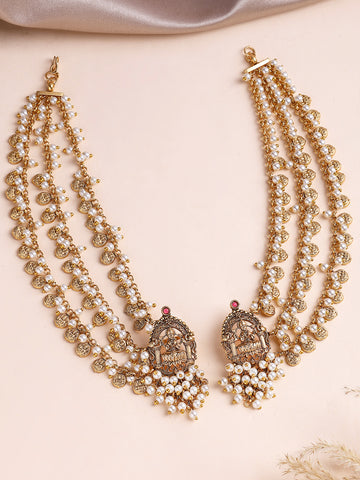 KARATCART Gold Plated Stone Kaanchain Gold Earrings for Women