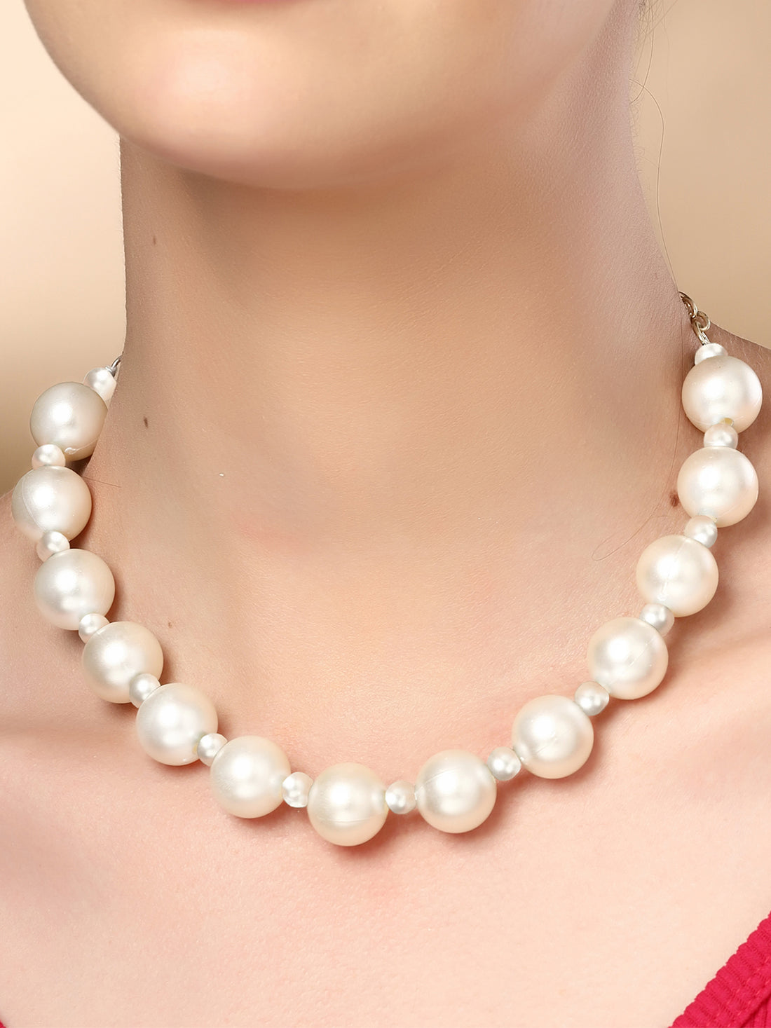 Bohey by KARATCART Round Pearl Classic Necklace for Women