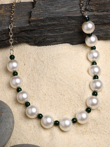 Karatcart Bohey Round Pearl Classic Necklace for Women