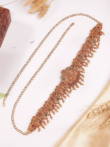 Karatcart Gold Plated Bhagwan Ram and Sita Mata Design Kamarbandh for Women