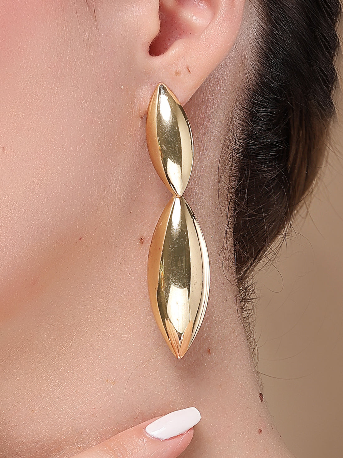 Bohey by KARATCART Gold Plated Drop Earrings for Women