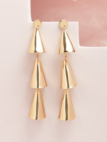 Bohey by KARATCART Gold-Plated Contemporary Drop Earrings for Women