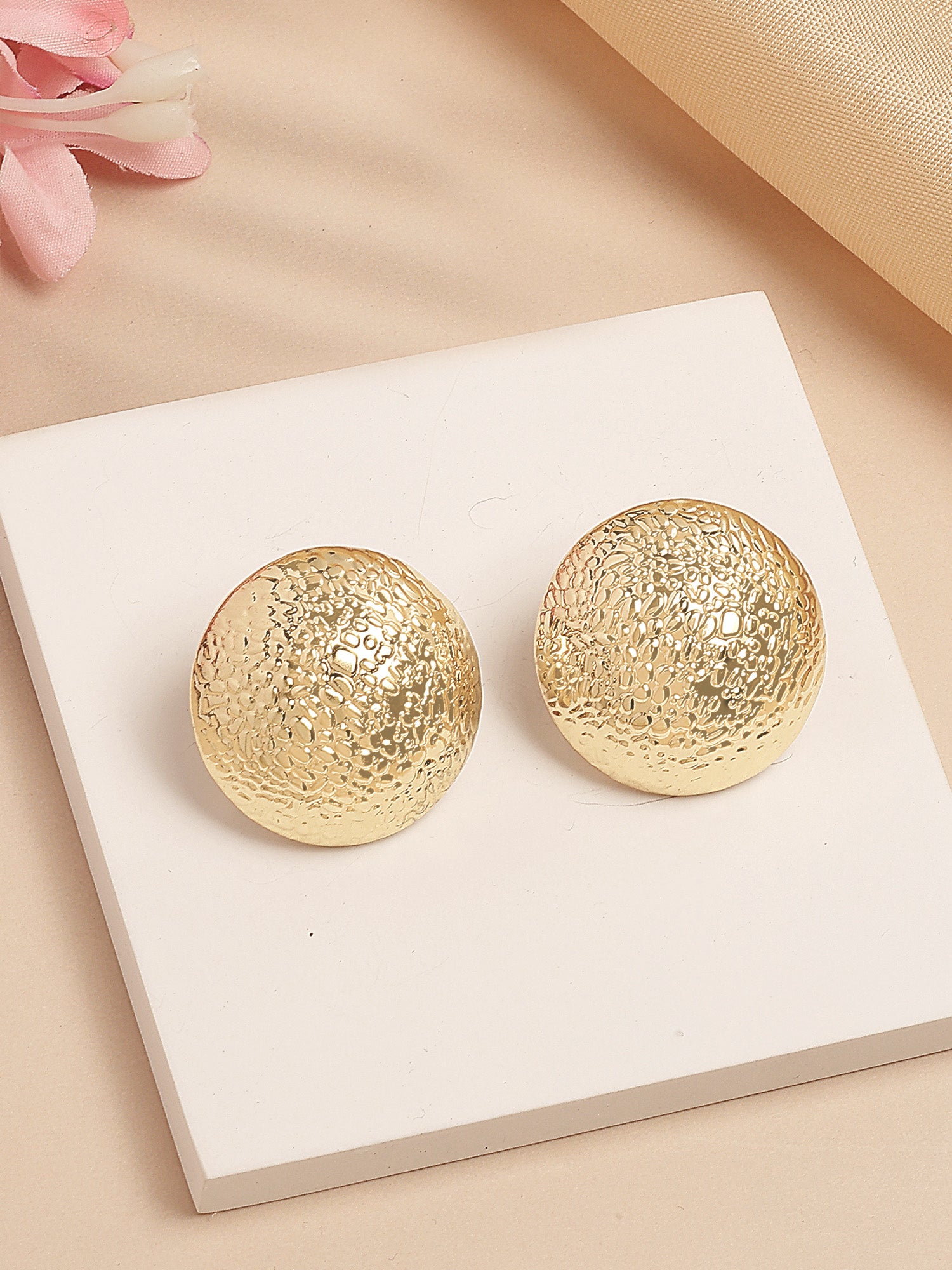 Bohey by KARATCART Gold Plated Stud Earrings for Women