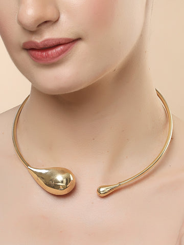 Bohey by KARATCART Gold-Plated Choker Necklace for Women