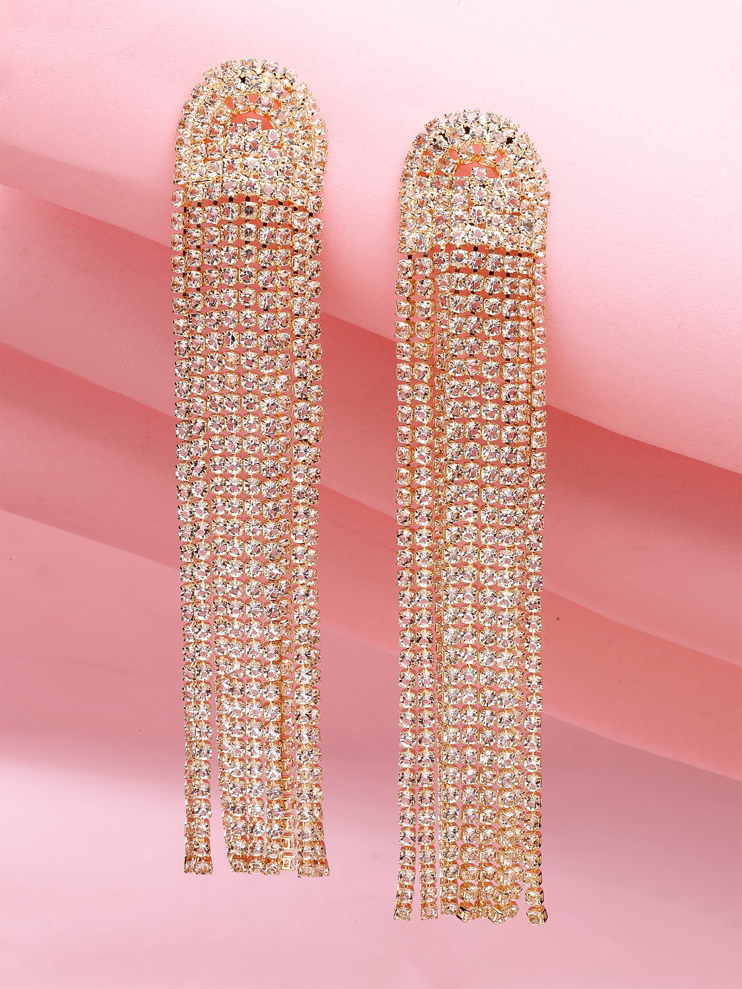 Bohey by KARATCART Gold-Plated Contemporary Gold Drop Earrings for Women
