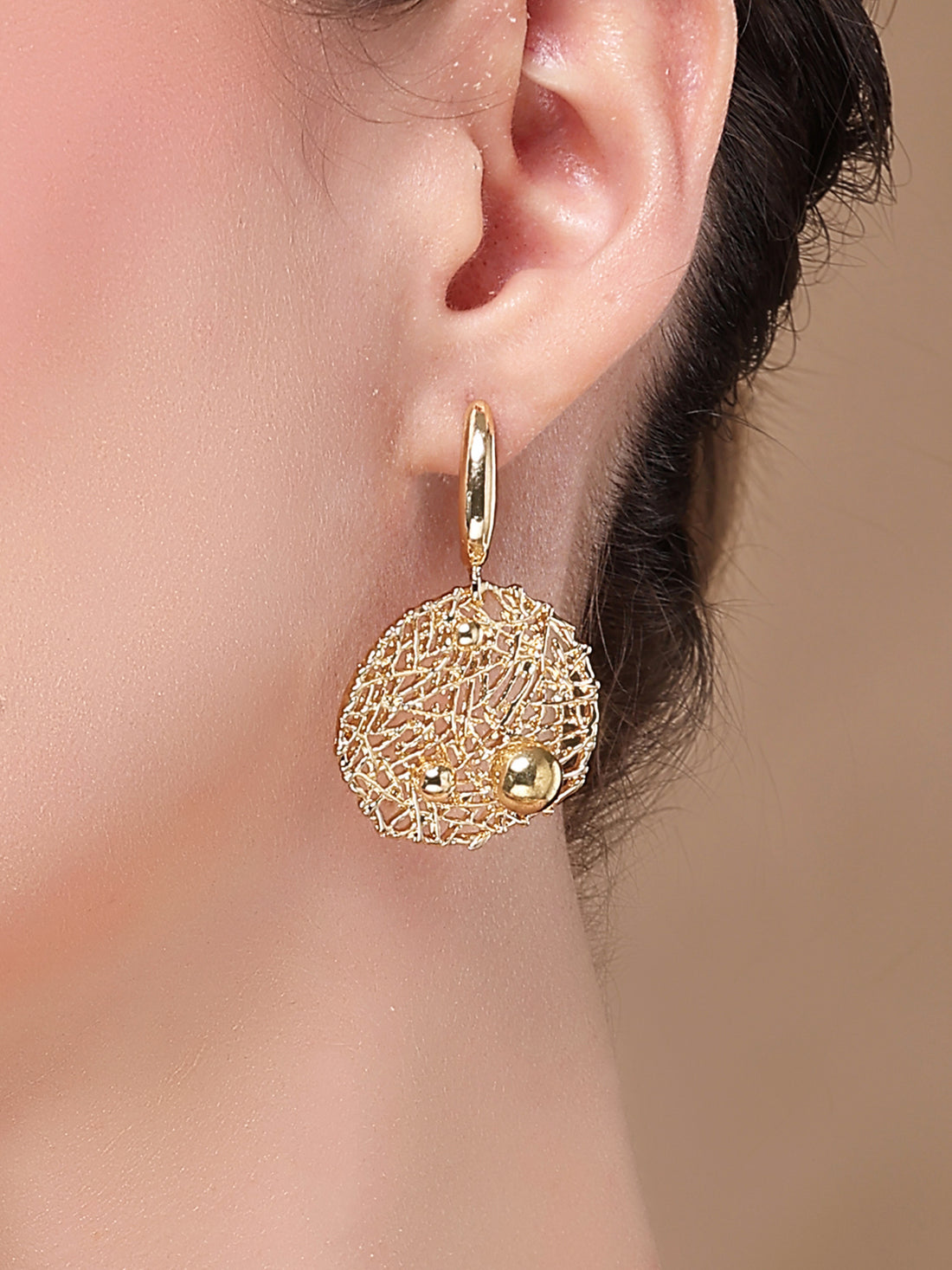 Bohey by KARATCART Gold Plated Drop Earrings for Women